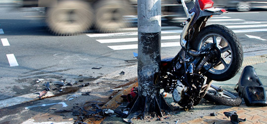 A motorcycle crashed into pole. California motorcycle accident attorney Frank D. Penney explains that insurance may not cover you for all damages